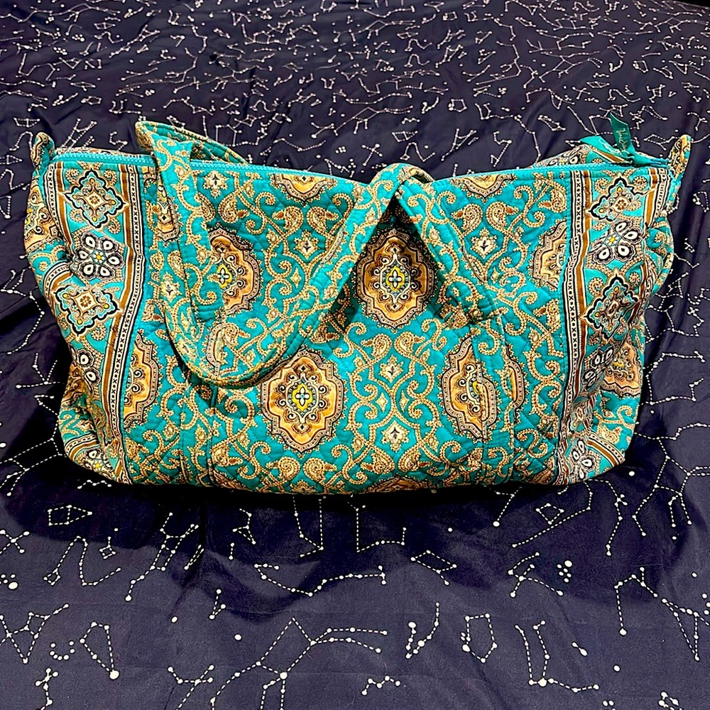 Vera Bradley Totally Turquoise Large Duffle Bag